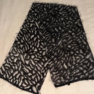 Made in Korea Black Textured Scarf
